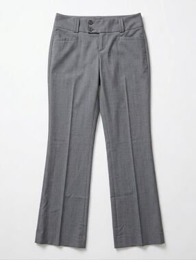 Banana Republic Sloan Fit Pants Womens 2 Petite Gray White Pattern Stretch